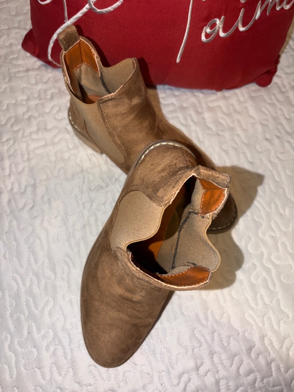Oakwood Chelsea Tan Suede Ankle Boots
